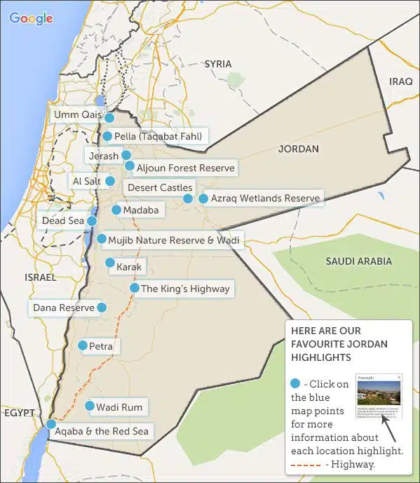 jordan map & highlights